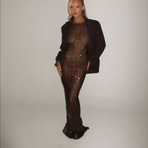 SLA the label - chocolate brown dress